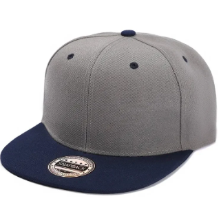 Gray and navy snapback cap product image