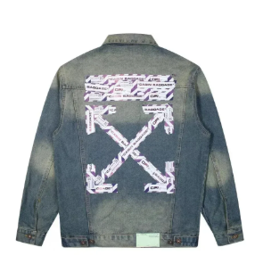 Denim jacket with back graphic product image