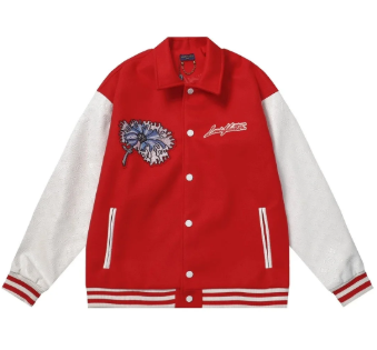 Red varsity jacket product image
