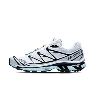 White trail running shoe side view