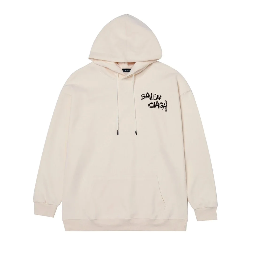 Balenciaga beige hoodie with chest print in UUFinds spreadsheet