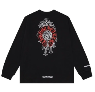 Black long sleeve graphic shirt product image